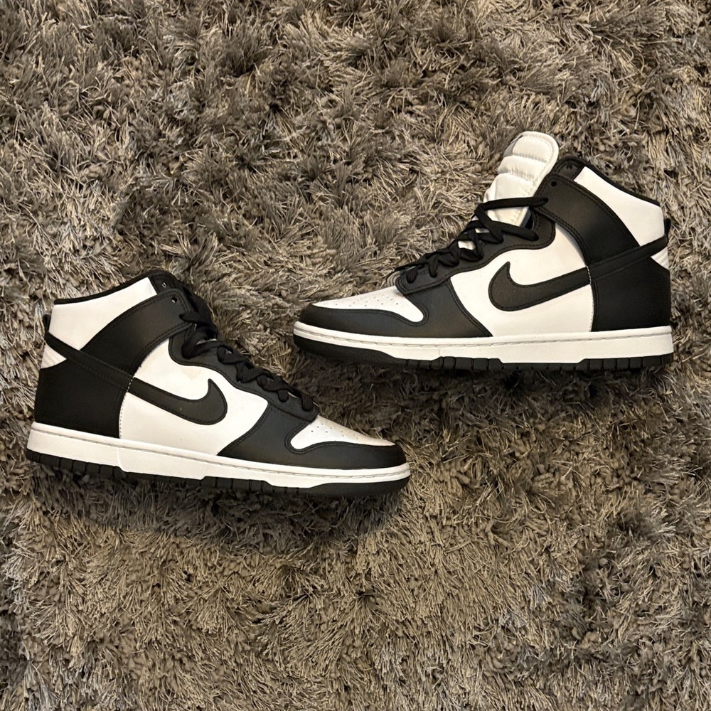Nike Black and White High-Top Sneakers